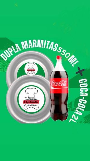 imagem do produto 2 marmitas e 1 coca 2l