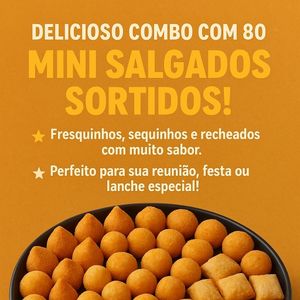 imagem do produto 80 Mini Salgados Sortidos Sabores
