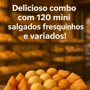 imagem do produto 120 Mini Salgados Sortidos