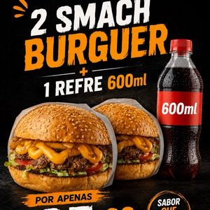 imagem do produto 2 SMACH BURGUER + REFRE 600 