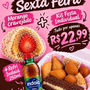 imagem do produto Combo sexta feira ( bombom de morango + kit individual + refri ) 
