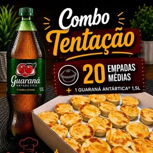 imagem do produto Combo tentação (20 empadas médias + Guarana Antártica 1,5L) 