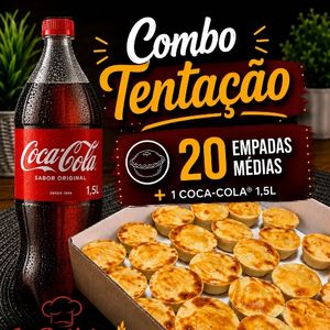 imagem do produto Combo tentação (20 empadas médias + 1 Coca-Cola 1,5L)