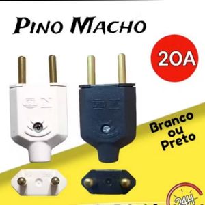 imagem do produto PLUG PINO MACHO 20A PARA TOMADA 2 PINOS 