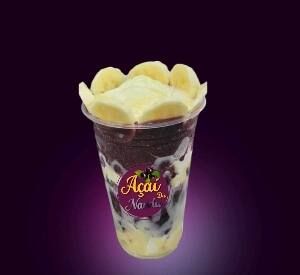 imagem do produto Açaí Tradicional 500ml com leite em pó, leite condensado e banana.