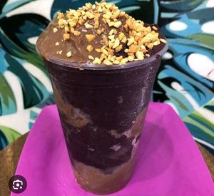 imagem do produto 2 copos de 300ml de açaí+ Amendoim+ creme de Avelã