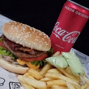 imagem do produto Mini xis calabresa+fritas+refri