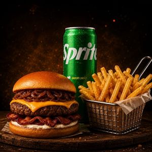 imagem do produto 1 Bacon Premium + Fritas + Sprite Lata