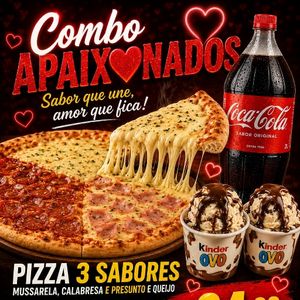 imagem do produto Combo Apaixonados Pizza + Coca + 2 sorvete 