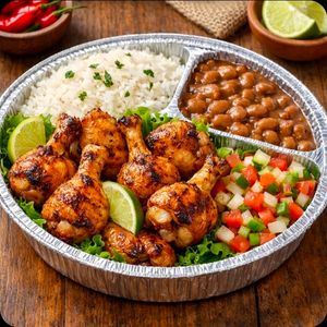 imagem do produto Marmitex Fitness Tulipa na brasa Tamanho P + suco de 200ml 