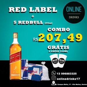 imagem do produto Combo Red Label + 5 Red Bull
