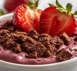 imagem do produto Creme de Açaí com Brownie e Morango 300ml