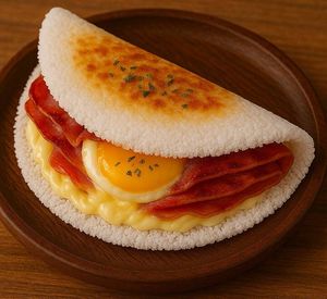 imagem do produto Tapioca com Queijo, Presunto e Ovo