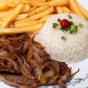 imagem do produto Bife Acebolado Com Batata Frita 