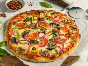 imagem do produto Pizza Massa de Fermentação Natural | Vegetariana | 35 cm | 8 Fatias
