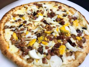 imagem do produto Pizza bacon crocante com ovos borda de cheddar