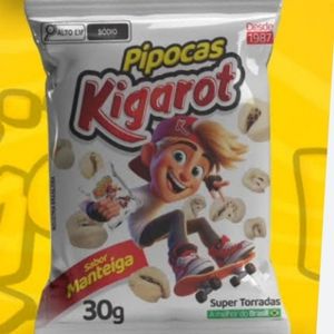 imagem do produto PIPOCA BRANCA KIGAROT SABOR MANTEIGA 30g