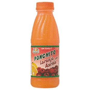 imagem do produto Suco Pronto Ponchito Laranja e Acerola Garrafa 450ml