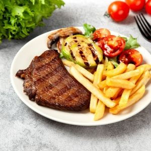 imagem do produto Bisteca de boi com  fritas 