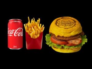 imagem do produto Hambúrguer Sunny Texas + Batata Frita + Coca Cola