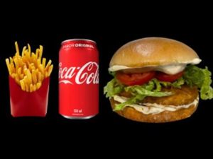 imagem do produto Hambúrguer Sunny Chicken + Batata Frita + Coca Cola