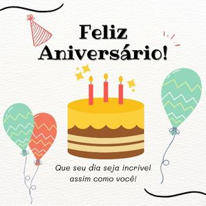 imagem do produto Mini Cartão Feliz Aniversário!