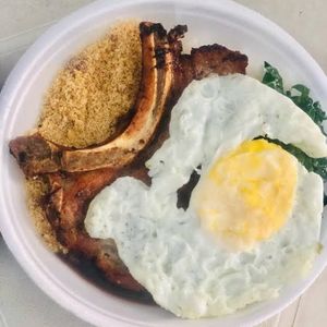 imagem do produto Quentinha de carré suíno com ovo