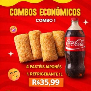 imagem do produto 4 Pastéis Japonês + 1 Refrigerante 1L 