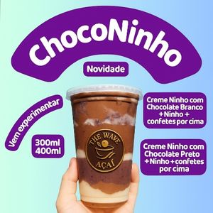 imagem do produto Açaí ChocoNinho - Creme de Ninho Chocolate Branco + Ninho + granulado por cima