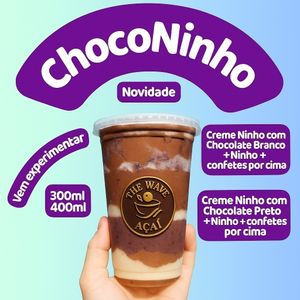 imagem do produto Açaí ChocoNinho - Creme de Ninho com chocolate preto + Ninho + granulado por cima