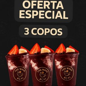imagem do produto 3 copos de 300ml com 3 adicionais grátis 