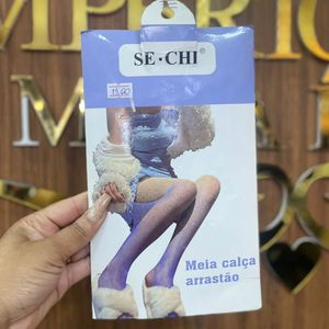 imagem do produto MEIA CALÇA ARRASTÃO BRILHO CINZA