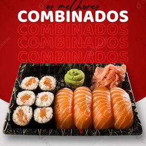 imagem do produto Combo 32 peças 8 huramaki filadelfia 8 hossomaki salmão 8 huramaki california 8 hot filadelfia