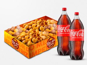 imagem do produto Combo Farroupilha - 300 Salgadinhos + 2 Coca Cola 2l