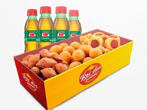 imagem do produto Combo pra Galera (100 Salgadinhos + 4 Bebidas)