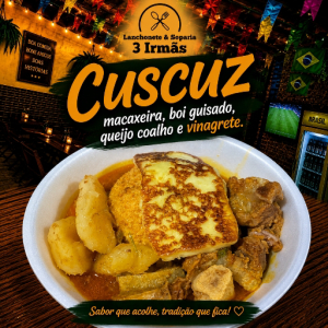 imagem do produto Cuscuz, macaxeira, boi guisado, queijo coalho e vinagrete.