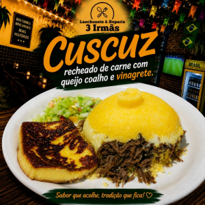 imagem do produto Cuscuz recheado de carne com queijo & vinagrete.