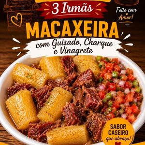 imagem do produto Macaxeira com charque, boi guisado e vinagrete.