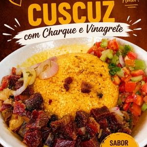 imagem do produto Cuscuz com charque e vinagrete.