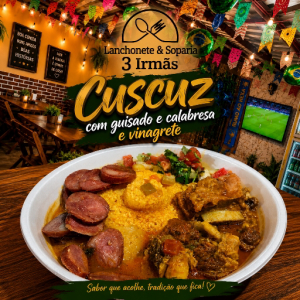 imagem do produto Cuscuz com boi guisado, calabresa & vinagrete.