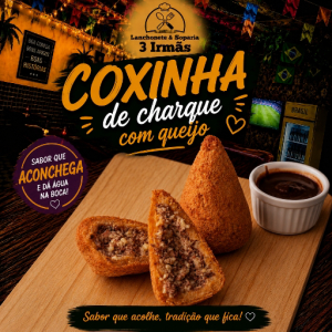 imagem do produto Coxinha de charque com queijo.