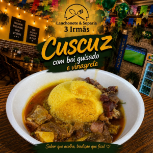 imagem do produto Cuscuz com boi guisado e vinagrete.