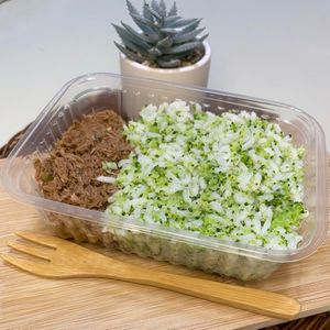 imagem do produto (250g) Carne desfiada e arroz com brócolis