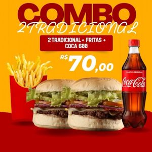 imagem do produto 2 Tradicional + Batata Frita + Coca 600