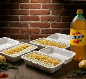 imagem do produto Três Batata Strogonoff de Carne Catupiry + Funada 2 Litros !!!