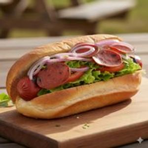 imagem do produto CACHORRO QUENTE NA CHAPA COM  CALABRESA