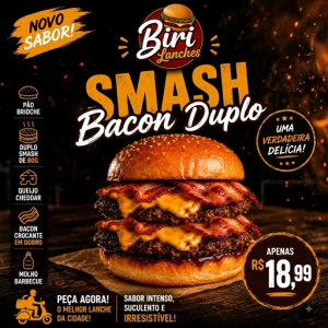 imagem do produto Biri smash bacon duplo