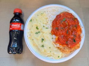 imagem do produto Frango Parmegiana & Purê + Coca Pet + R$ 18,99 leve outra marmitex