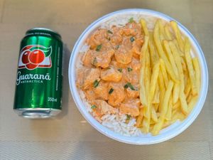imagem do produto Strogonoff Frango & Fritas + lata Guaraná + R$ 14,99 leve outra marmitex