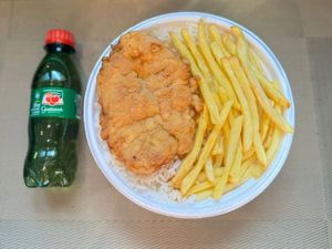 imagem do produto Frango Empanado & Fritas + Guaraná Pet + R$ 18,99 leve outra marmitex